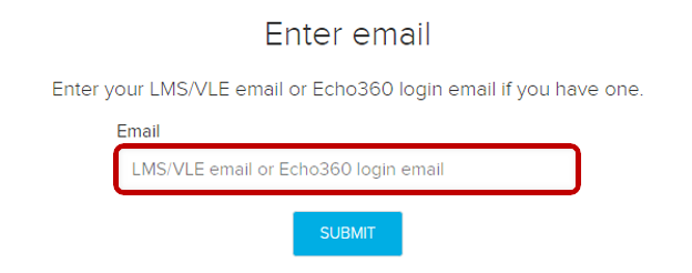 Echo360 Login Page